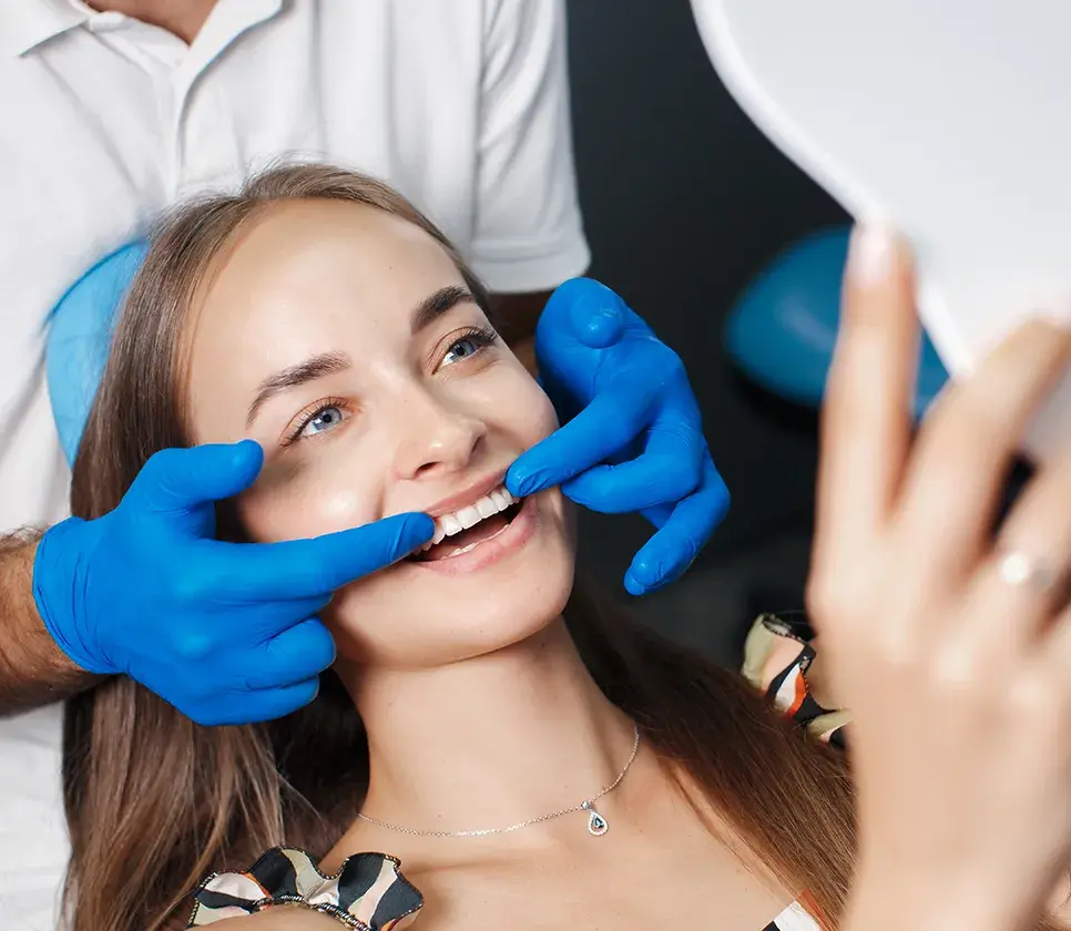 Straightening with aligners — before and after, shared with patient consent